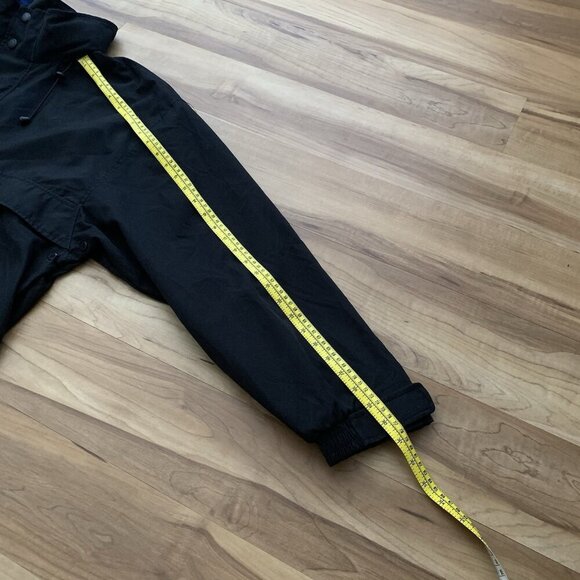 Chaps Ralph Lauren Anorak Jacket Men’s Large Black Hood Pouch Pullover - Picture 5 of 13